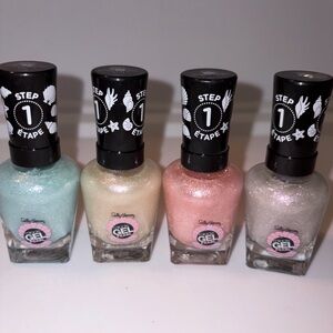 Sally Hansen Gel Nail Polish Set - Mint, Cream, Pink, Silver